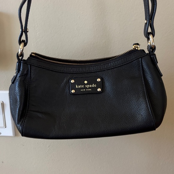 Kate Spade Black Pebbled Leather Shoulder Bag - Picture 1 of 8